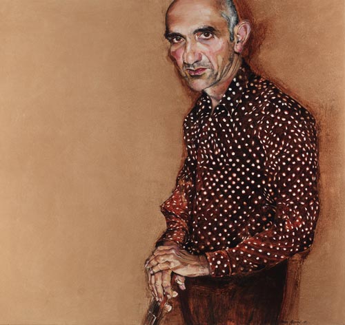 Peter Hudson - 'Words and Music. Portrait of Paul Kelly', 2007. Oil on canvas over board, 170 x 180cm, Art Gallery of NSW
